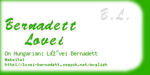 bernadett lovei business card